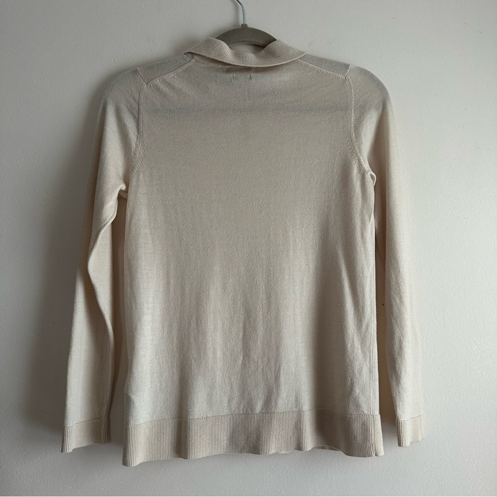 Massimo Dutti • Wool Lyocell Collared Keyhole Sweater‎ - Picture 6 of 6